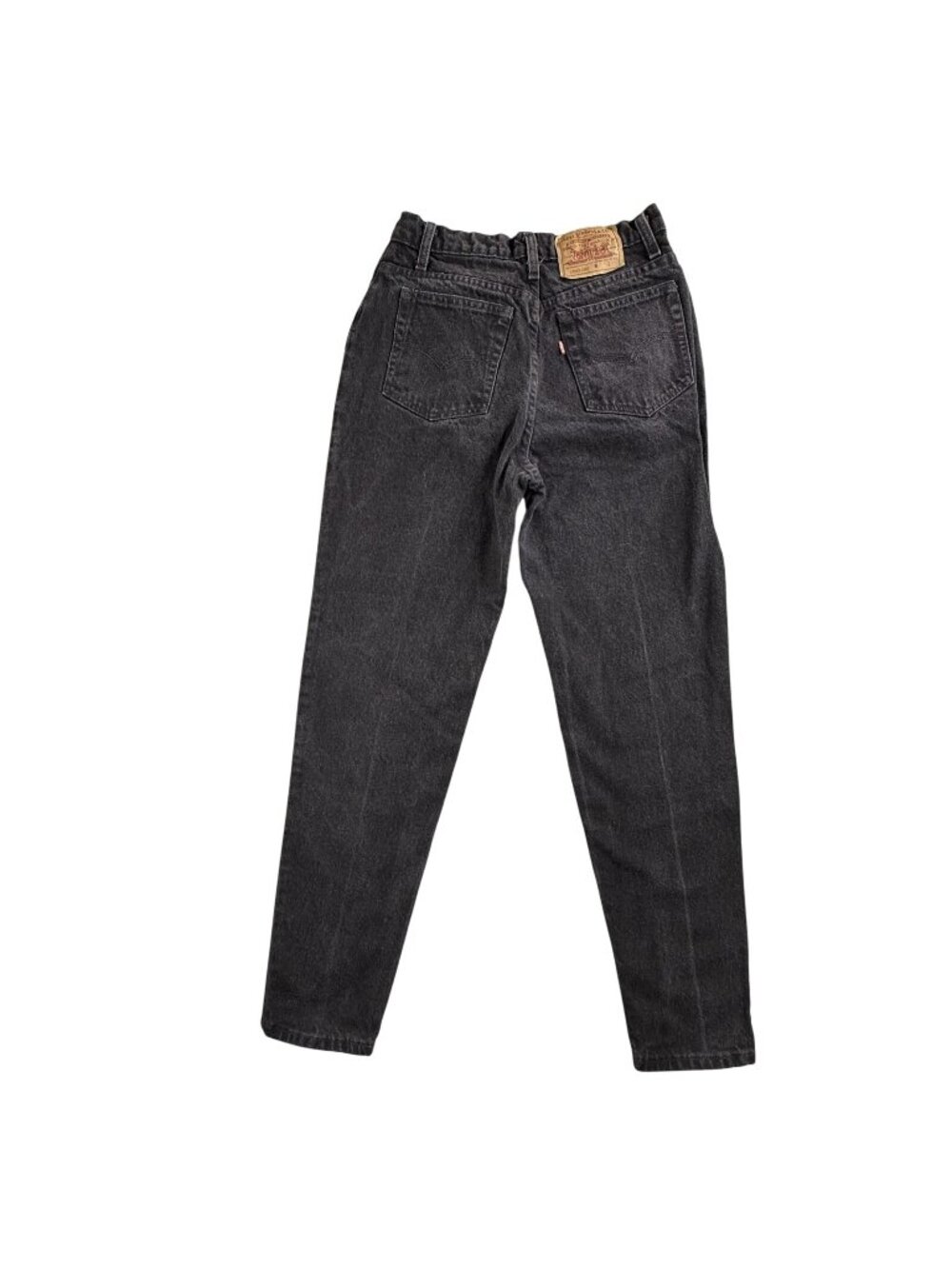 Vintage Levi's Jeans Boys Size 11 Black Tapered Leg Denim Made USA 17512-0260